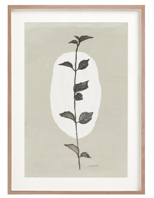 Digitaler Skandinavischer Kunstdruck: Pflanzen Wandbild im Landhausstil